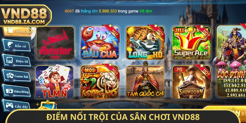 Điểm nổi trội của sân chơi VND88