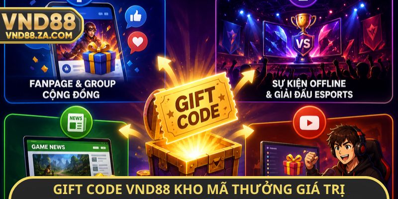 Gift code VND88 kho mã thưởng giá trị