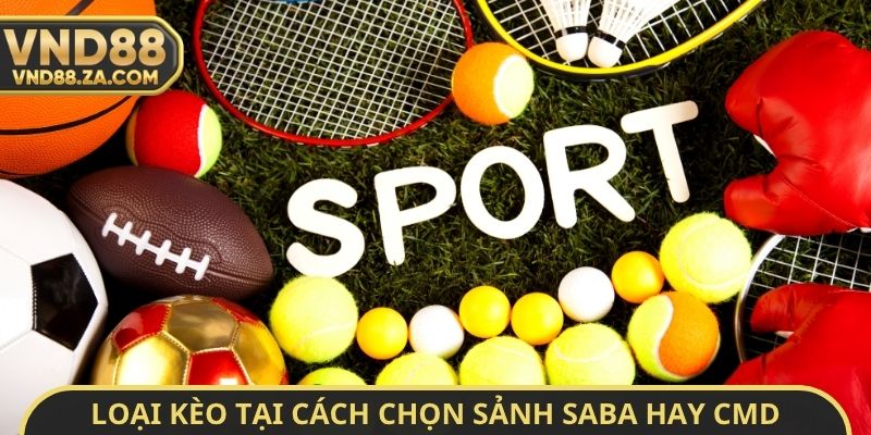 Loại kèo ở cách chọn sảnh thể thao SABA hay CMD tại VND88